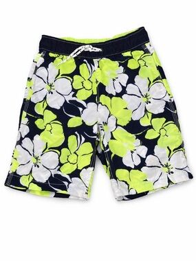 GAP Boys Swim Trunks Size M (8) Neon Hibiscus Colorful
